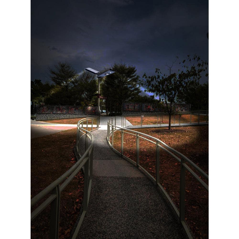 eLEDing Solar Power AI-Smart 1600 Lumens Cree LED Area Parking Light in Black