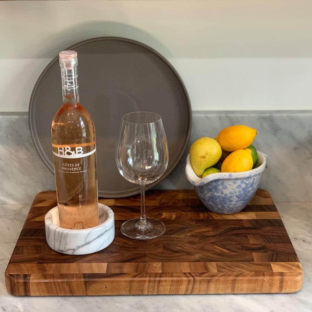 Fox Run Marble Wine Stand, White