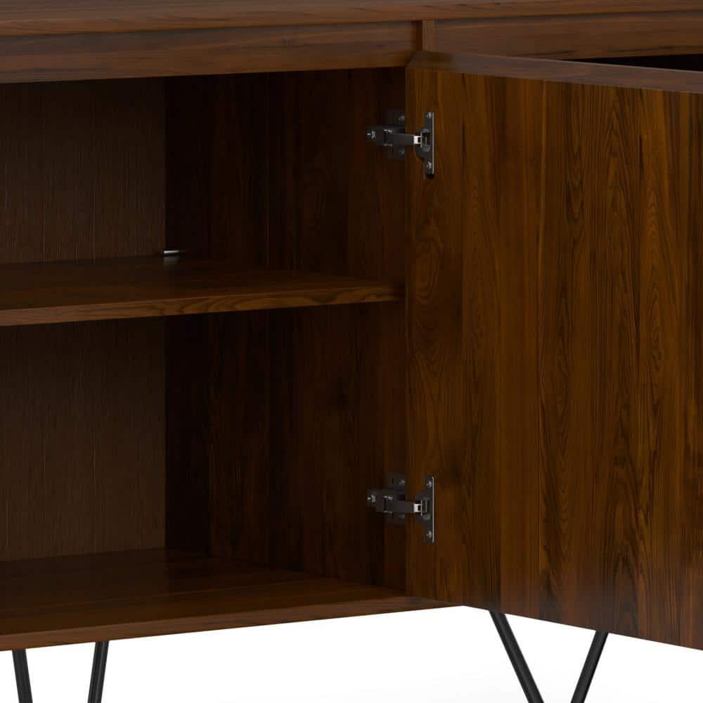 Hunter 60x18" Rectangle Contemporary Sideboard Buffet in Walnut Veneer