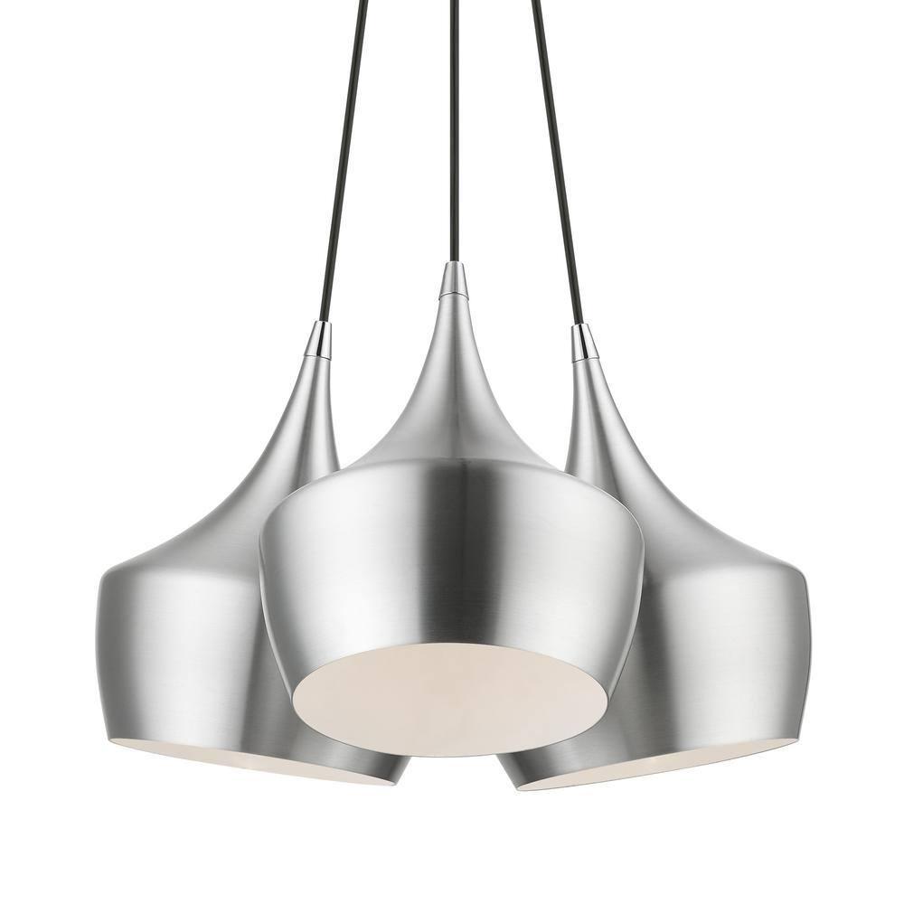 Livex Lighting Waldorf 3 - Light Pendant in  Brushed Aluminum