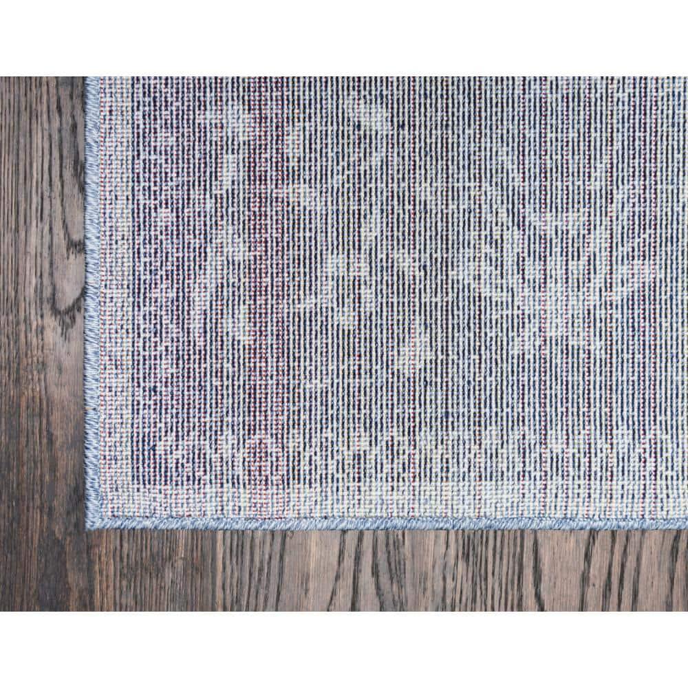 Unique Loom 10' 6 x 16' 5 Blue La Jolla Floral Area Rug