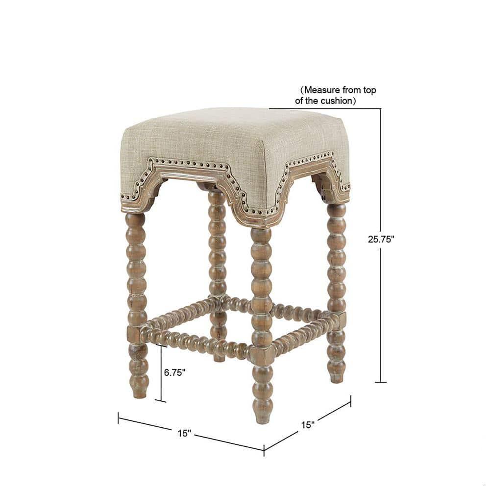 Ondine Farmhouse Solid Wood Counter Stool