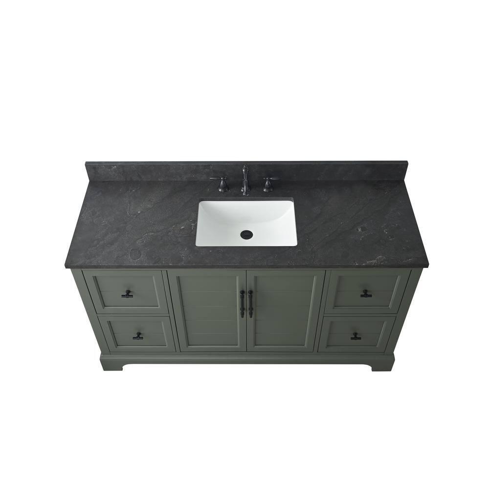 Vanity Art 60 Inch Single Sink Bathroom Vanity with Sink & Top