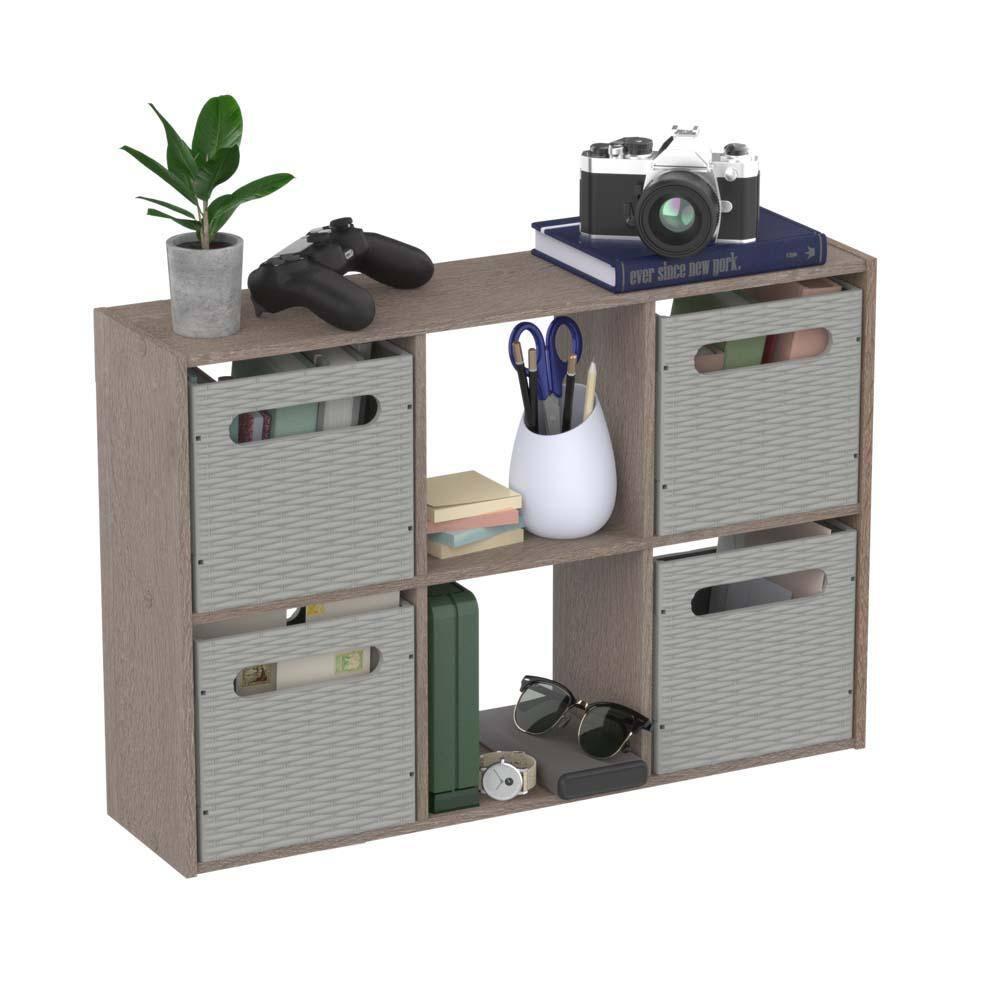 Mini 6-Cube Desktop or Wall Mounted Bookcase