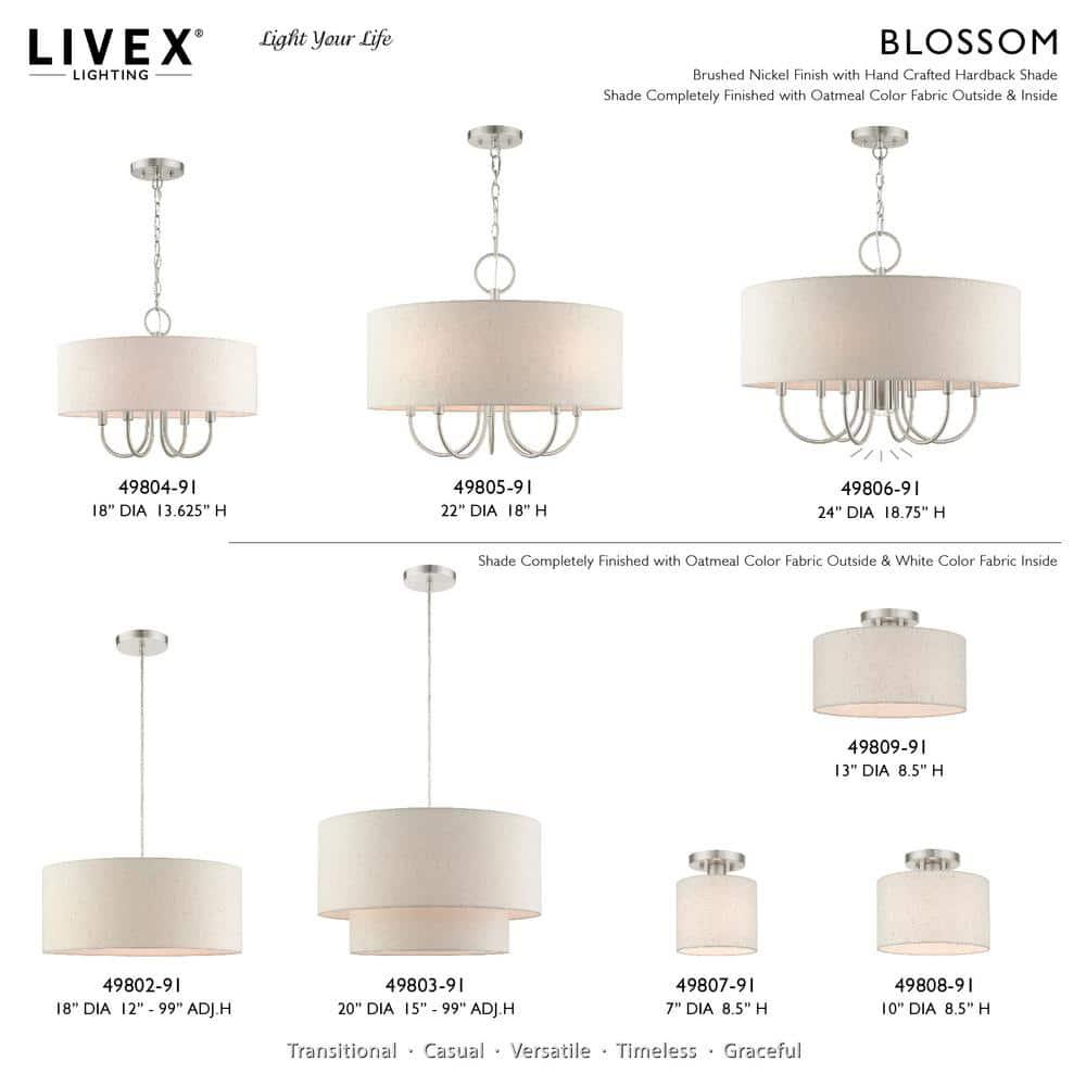 Zipcode Design™ Darian Fabric Semi Flush Mount