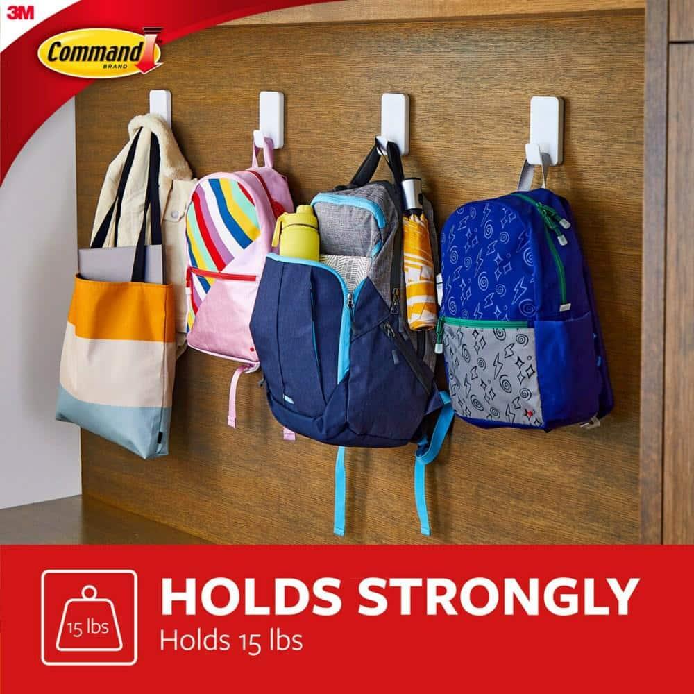 Command Extra Large Single Hook: Heavy Duty Adhesive, Holds 15 lbs, Plastic, White, 1 Pack