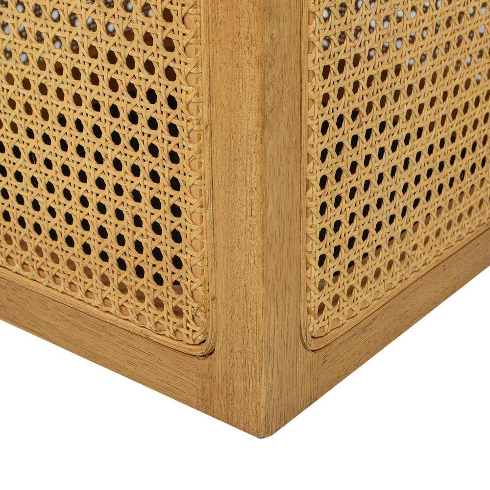 Jennifer Taylor Home Nina 18" Cane Webbing Cube Ottoman