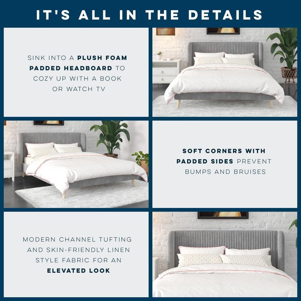 Holly Queen Size Upholstered Platform Bed