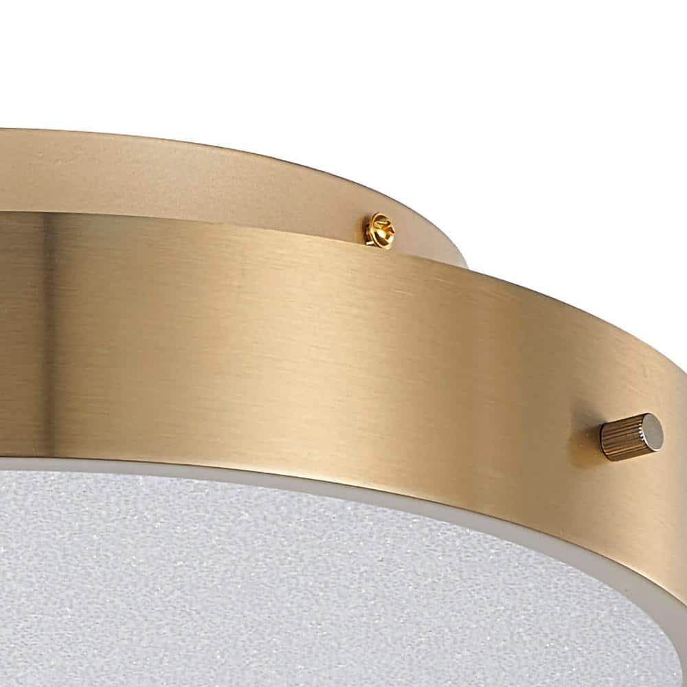 Bethel International LED Flush Mount Brass Metal & Acrylic