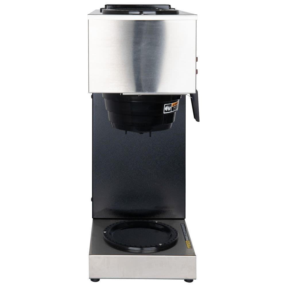 BUNN VPR 12-Cup Commercial Coffee Brewer with Two Glass Decanters, 2 Warmers