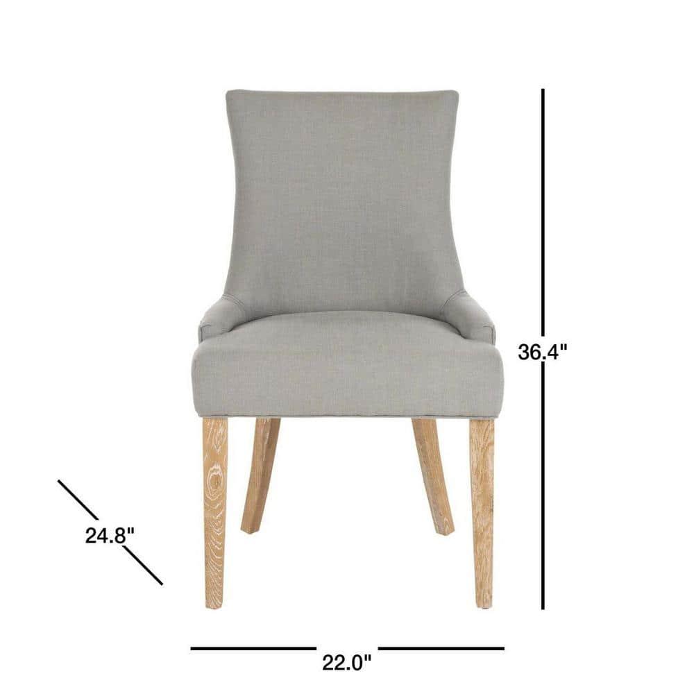 Lester 19" H Dining Chair (Set of 2) - MCR4709 - Granite - Safavieh Couture