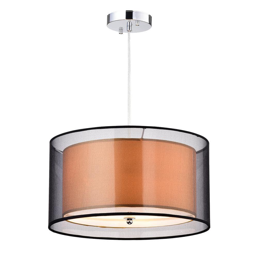Jonah 3-light Double Drum Shade Pendant
