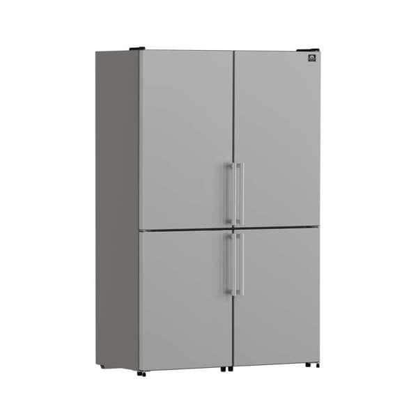Guardia 46.8-Inch Side-by-Side Bottom Freezer Refrigerator Stainless Steel, 21.6 cu.ft.