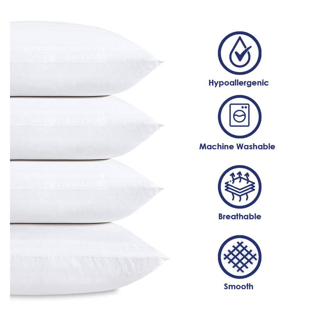 4-Pack Hypoallergenic Down-Alternative, Bed Pillow (Standard)