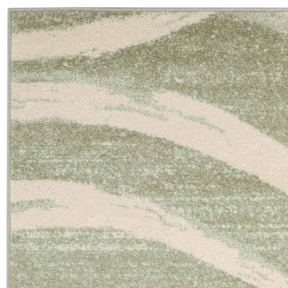 Adirondack ADR125 Machine Made Indoor Area Rug - Sage/Cream - 6'x9' - Safavieh