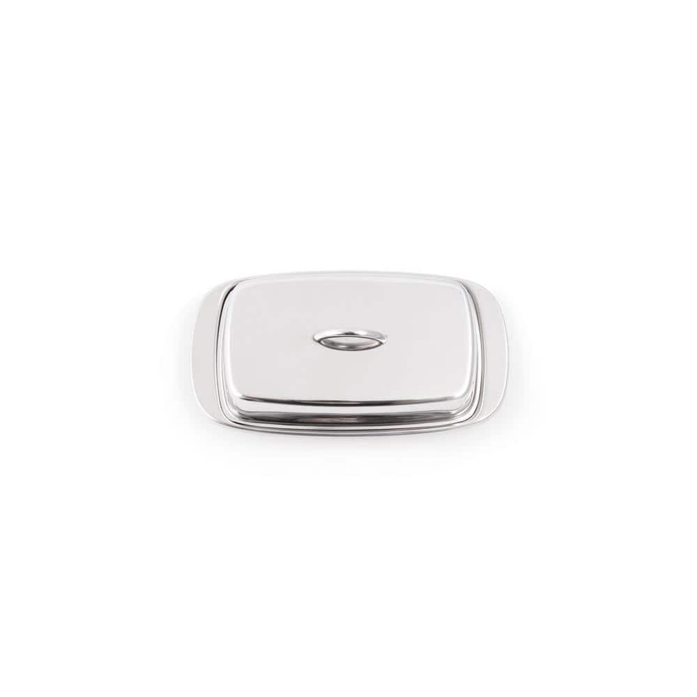 Fox Run 6510 Classic Stainless Steel Butter Dish, Kitchen Dining, 2.75"x7.5"x4"