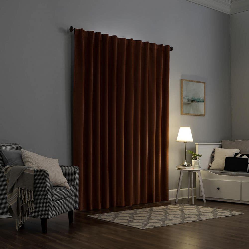 Sun Zero Velvet Noise Reducing Thermal Extreme 100% Blackout Back Tab Curtain Panel