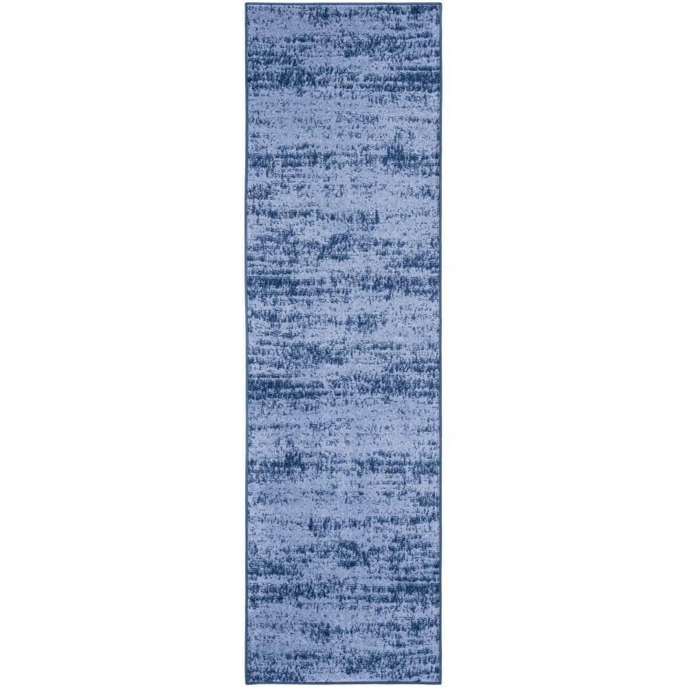 Nourison Essentials 2' x 6' Denim Modern Indoor/Outdoor Rug