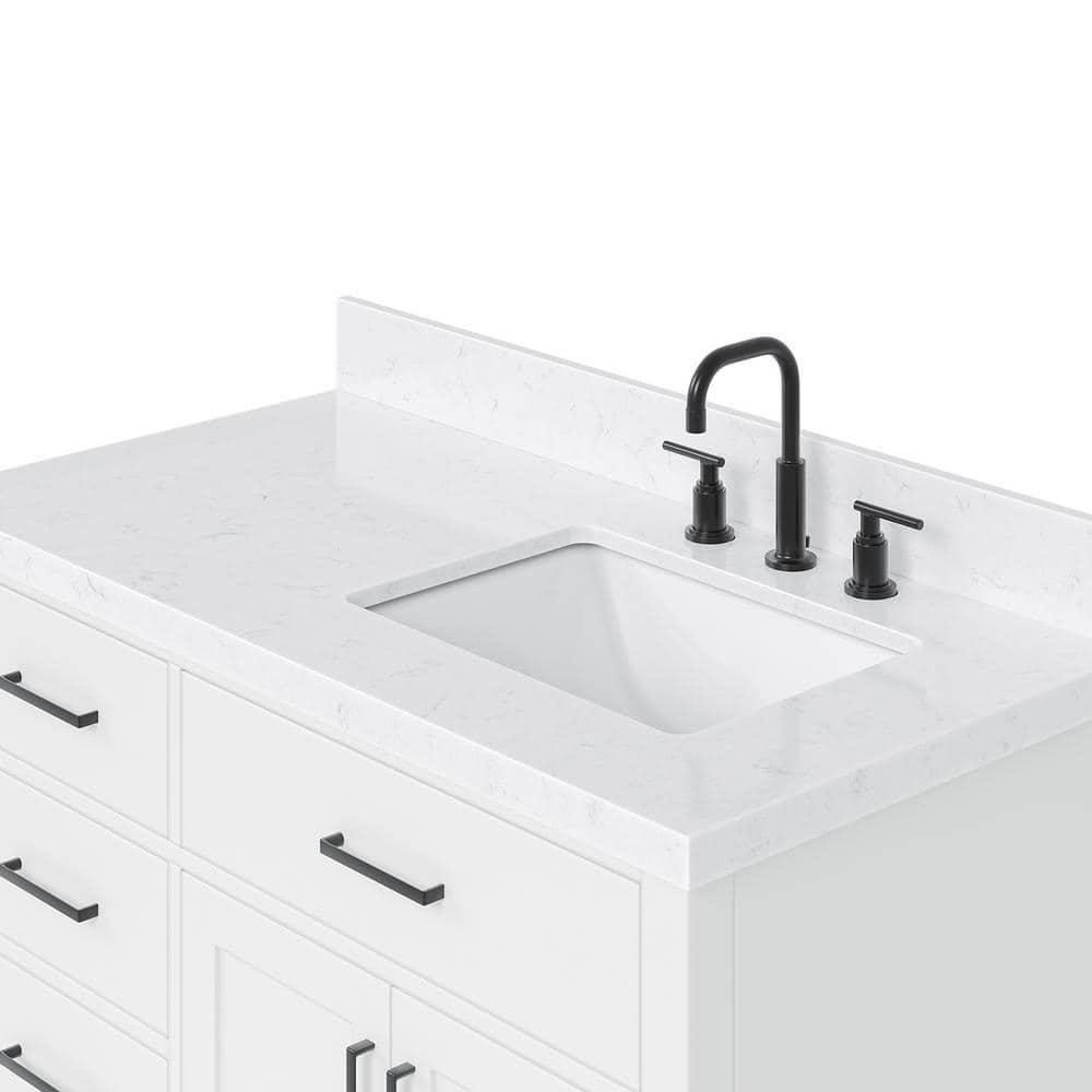 Ariel T042srcqrvo Hepburn 42" Free Standing Single Basin Vanity Set - White