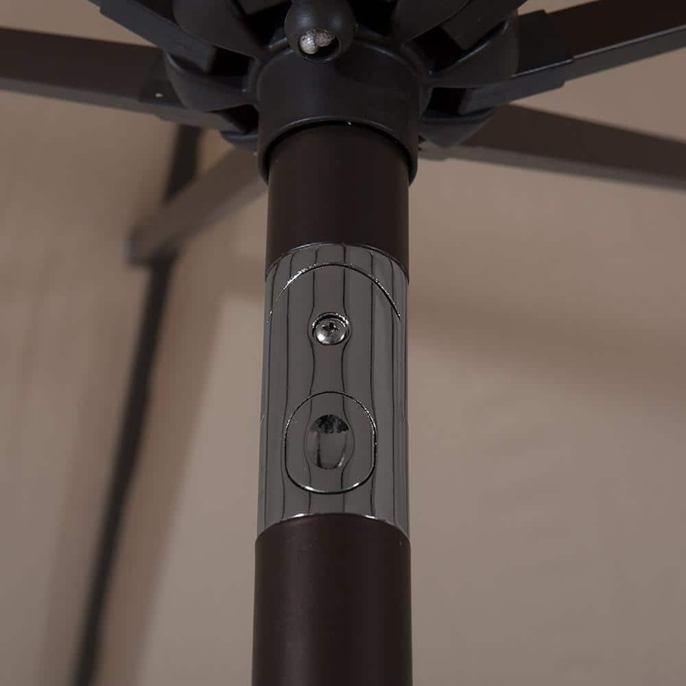 Westin Outdoor 91" Beige Solid Round Market Patio Umbrellas, UV Resistant