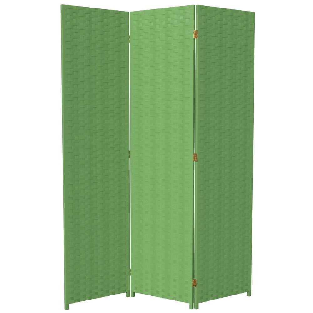 6 ft. Light Green 3-Panel Room Divider