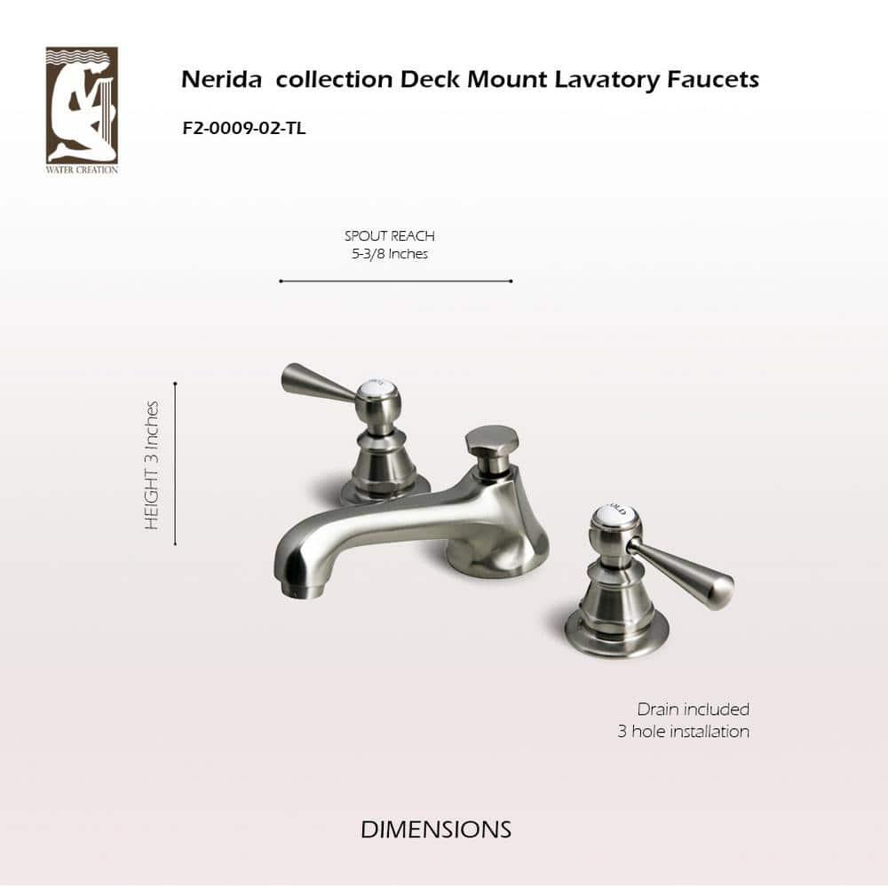 Widespread 2-handle Bathroom Faucet with Drain Assembly