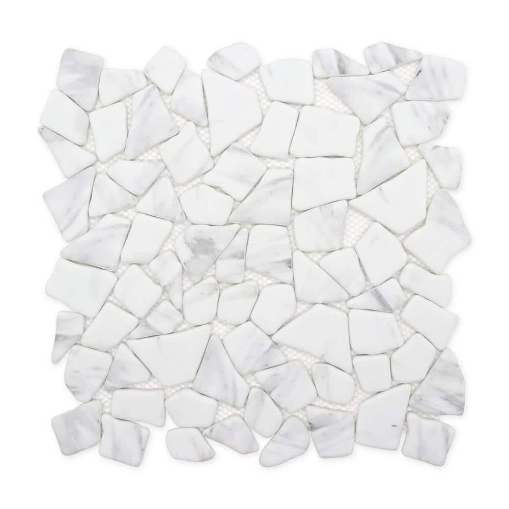 Sunwings 12" x 12" Pebble Recycled Glass Mosaic Floor & Wall Tile