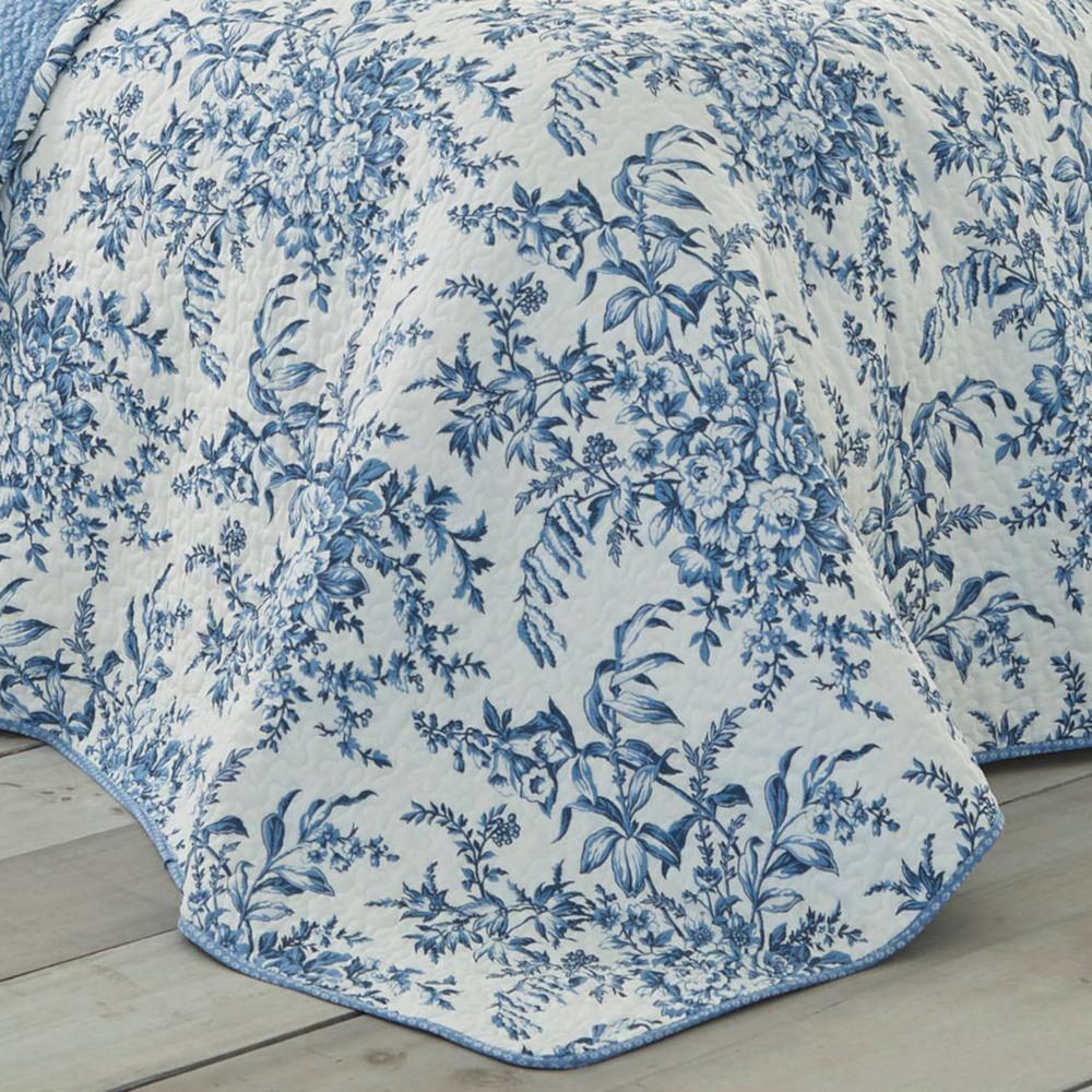 Laura Ashley Laura Ashley Bedford Cotton Reversible Quilt Set