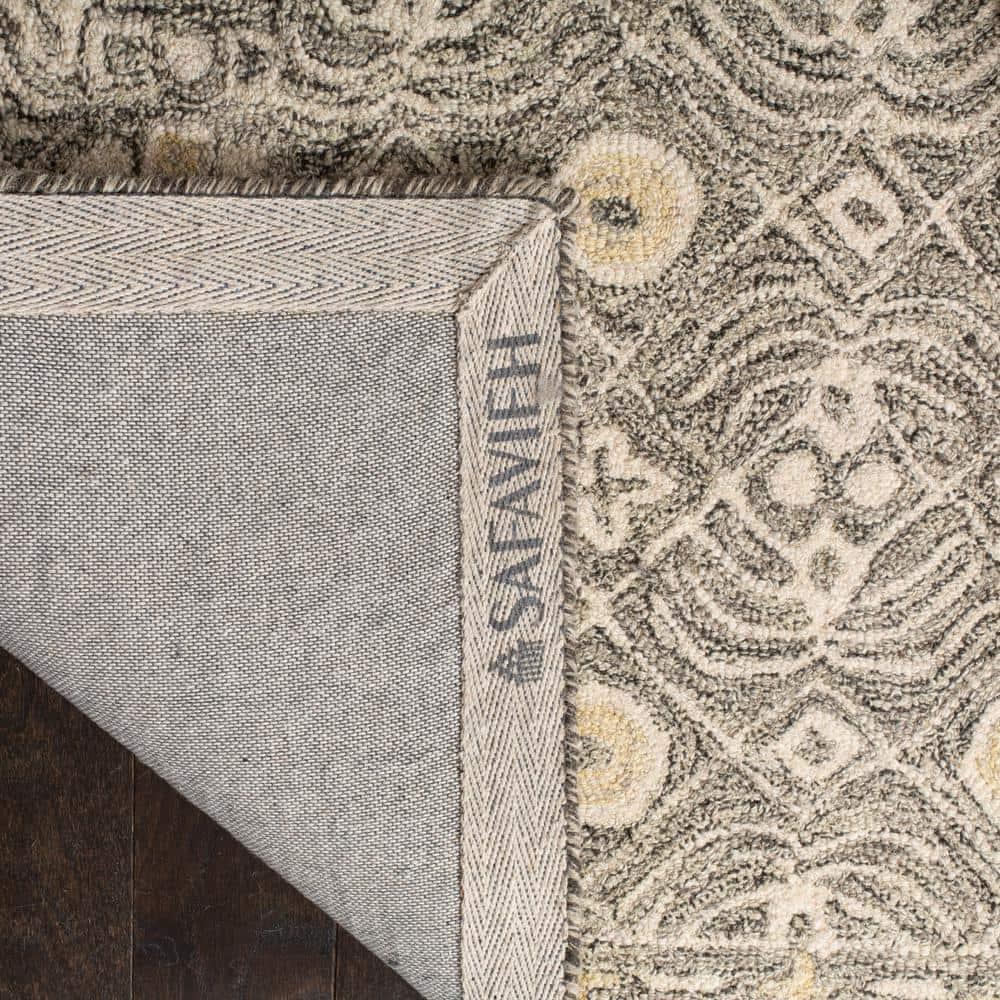 Micro-Loop MLP801 Hand Tufted Area Rug - Charcoal/Ivory - 5'x5' - Safavieh.