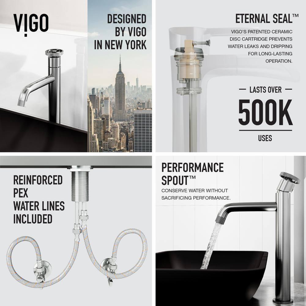 Cass 12" H Single Handle Vessel Sink Bathroom Faucet