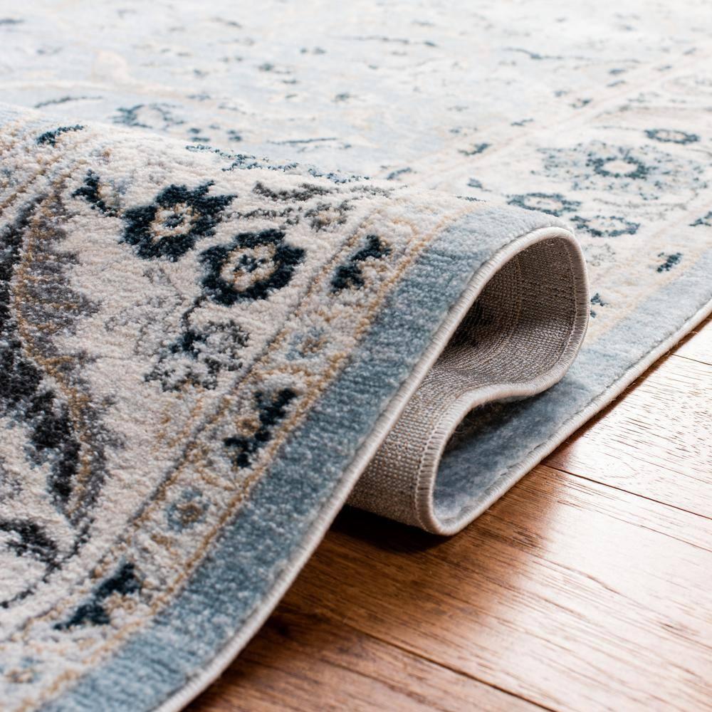 Isabella ISA912 Power Loomed Accent Rug - Light Blue/Cream - 3'x5' - Safavieh.