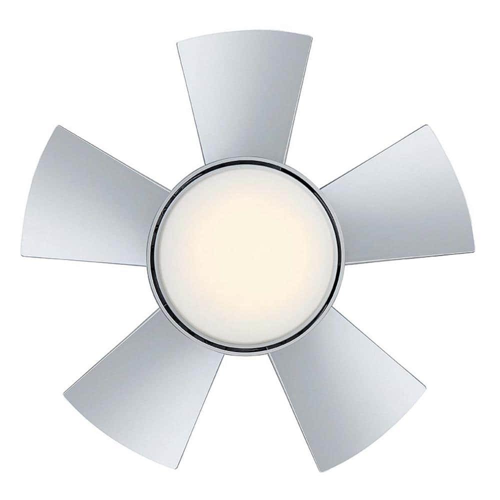 Vox 5 - Blade Indoor/Outdoor Smart Flush Mount Ceiling Fan with Remote Control and LED Light Kit
