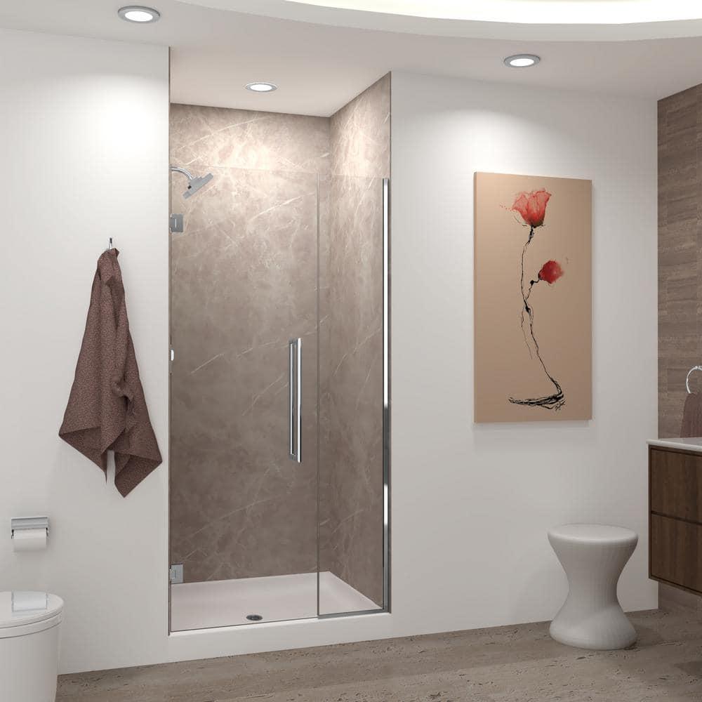Transolid Elizabeth 38-in W x 76-in H Hinged Shower Door with Clear Glass