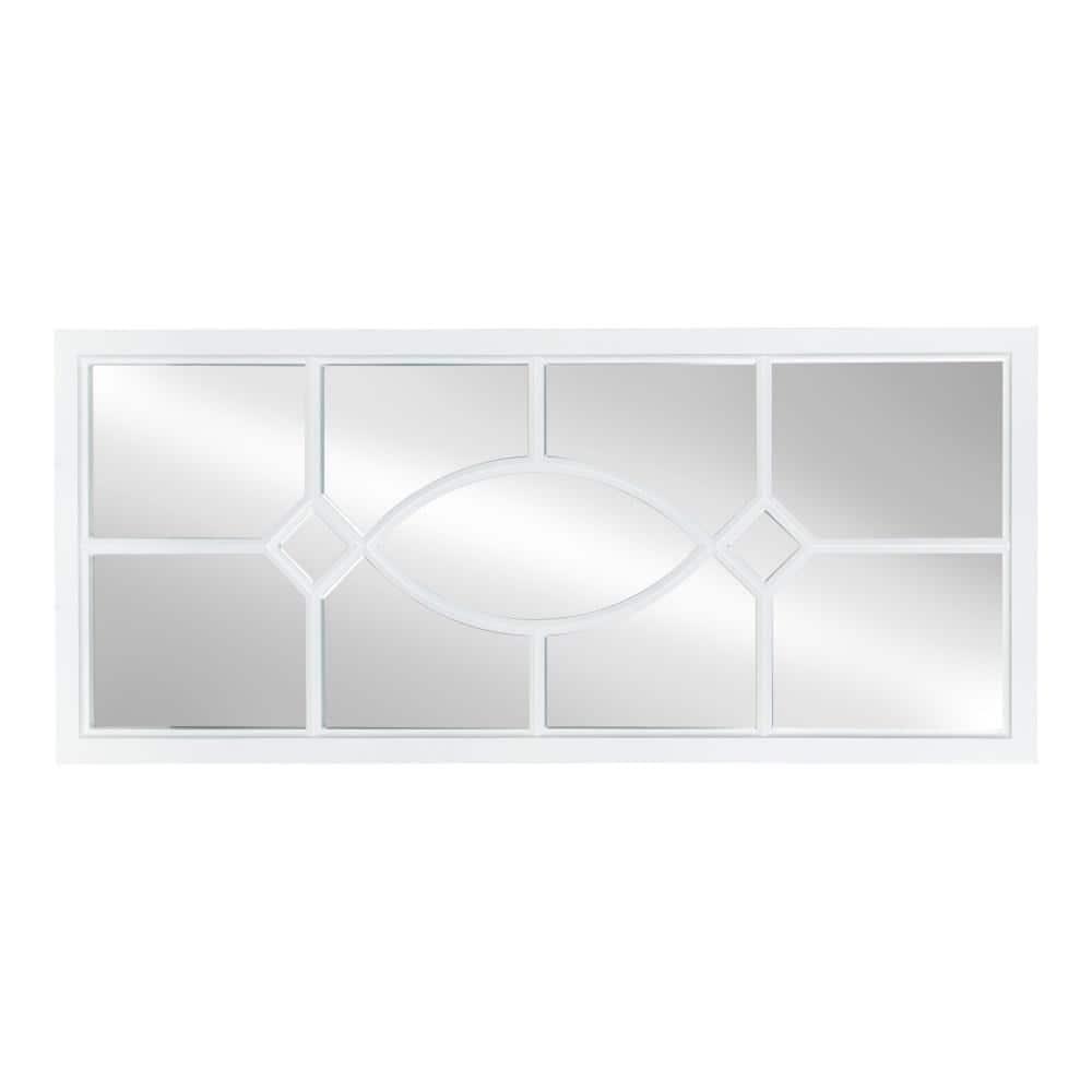 13" x 30" Cassat Framed Wall Accent Mirror White - Kate and Laurel