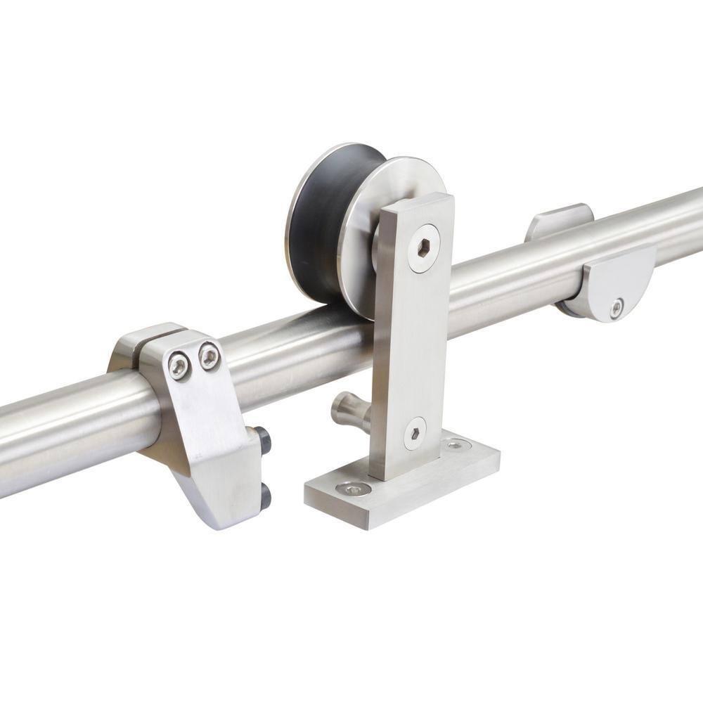 Calhome Paneled Manufactured Wood And Metal Barn Door With Installation Hardware Kit