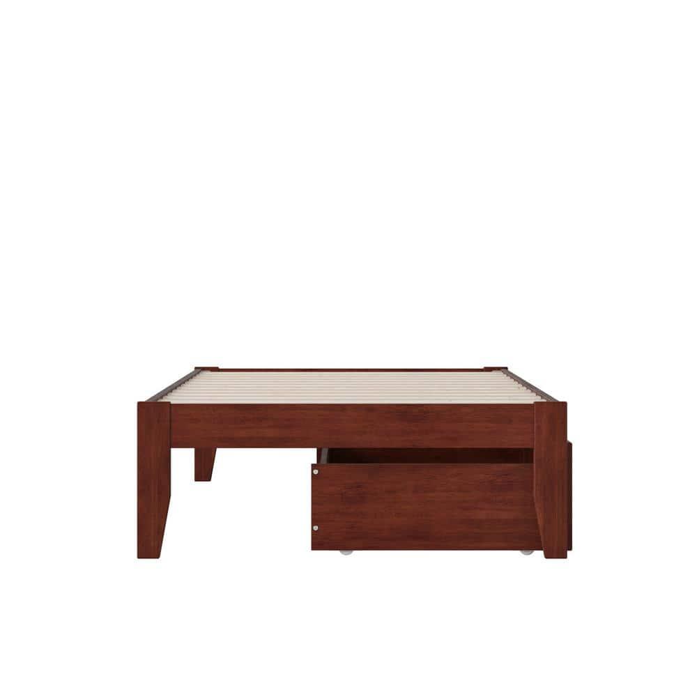 Twin Colorado Bed with USB Turbo Charger, 2 Underbed Drawers - AFI: Hardwood, No Box Spring Required
