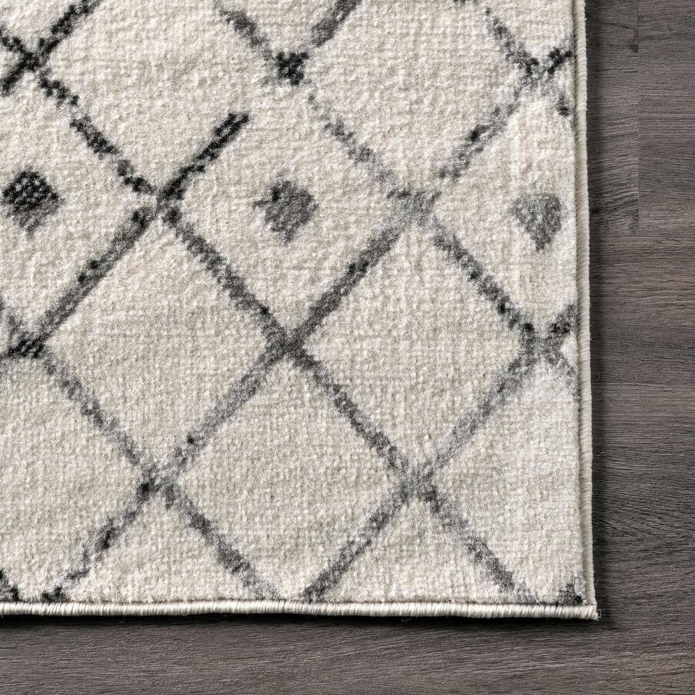Nuloom 7x9 Zola Geometric Moroccan Indoor Area Rug, Grey, Faded Bohemian Design, Stain Resistant, BedroomLiving Room, Kitchen,