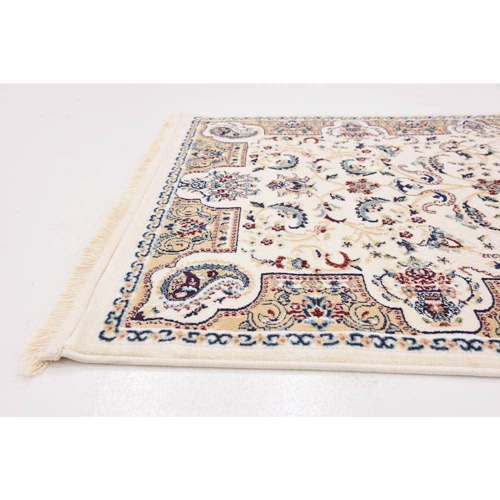 Unique Loom Narenj Collection Area Rug - Newcastle (3' x 13' 1" Runner Ivory/Beige)