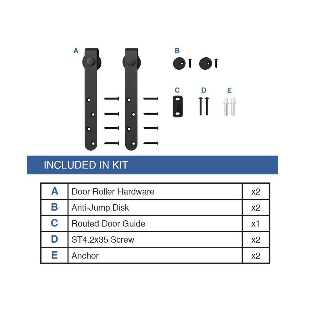 American Pro Decor Classic Strap Additional Rollers for Mini Sliding Barn Doors