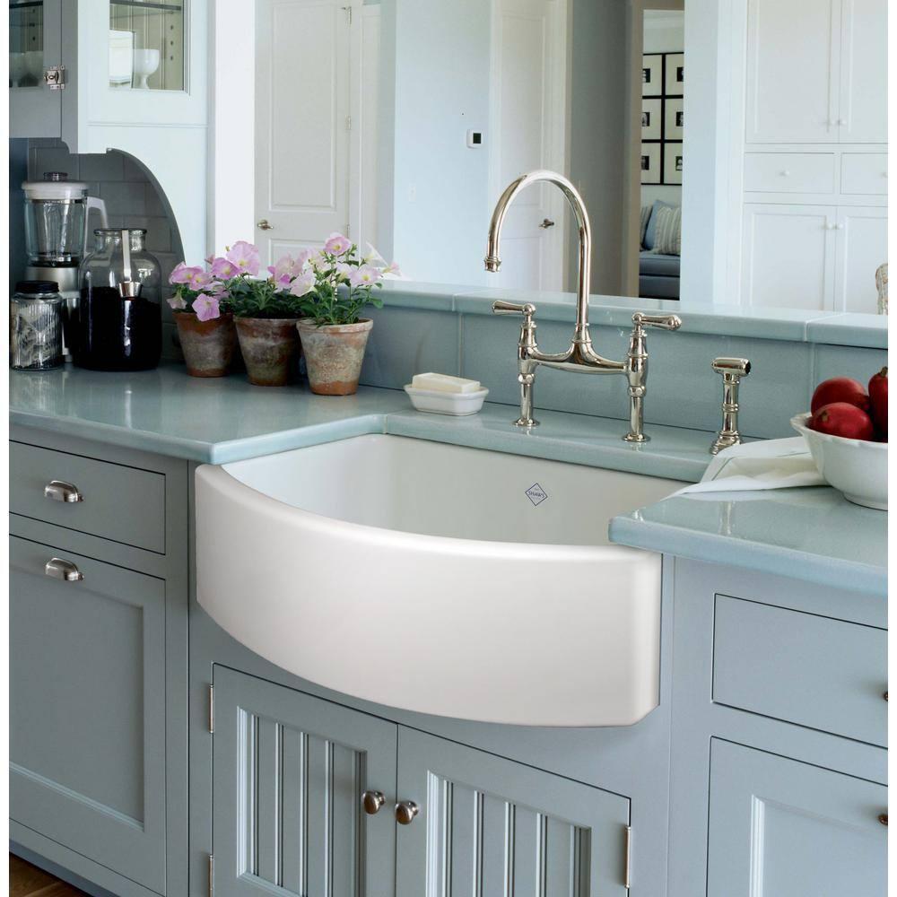 Georgian Era Bridge Kitchen Faucet With Side Spray