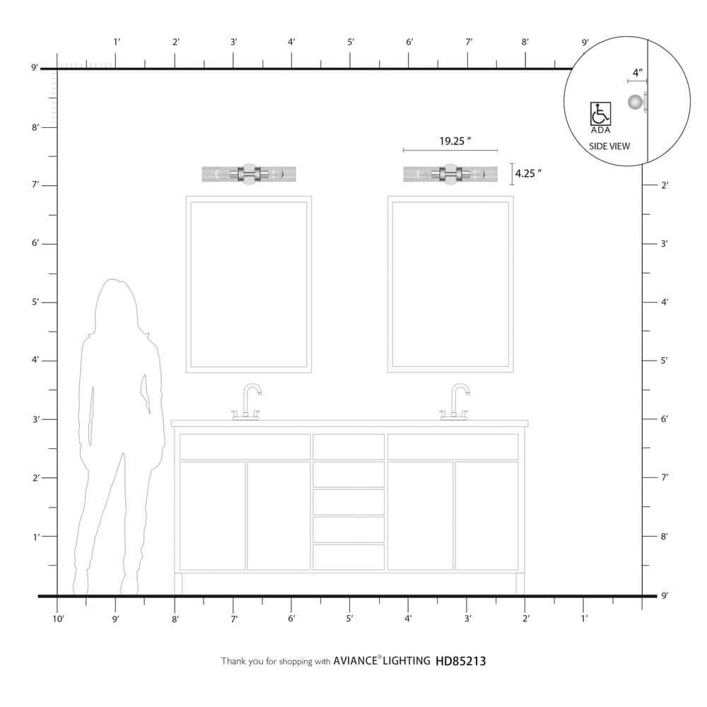 Livex Lighting Ludlow 2 - Light Vanity in  Polished Chrome
