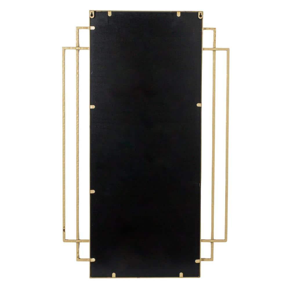 Creative Co-Op Metal Wall Mirror with Geometric Framework, Gold