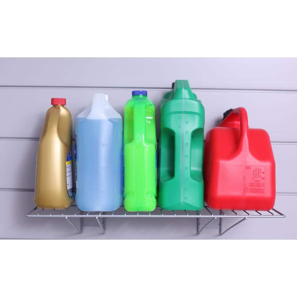 CrownWall Slat Wall Shelves 24-Inch by 12-Inch Steel Wire Bracket Shelf for Storage and Organization, Slatwall Accessories Panels (2-Pack)