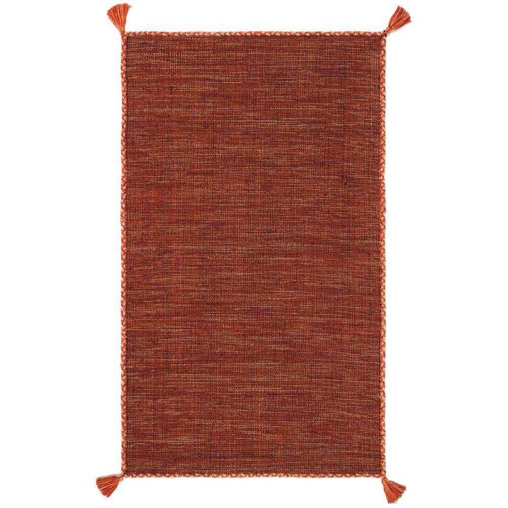 Montauk MTK150 Hand Woven Indoor Accent Rug - Orange/Black - 3'x5' - Safavieh