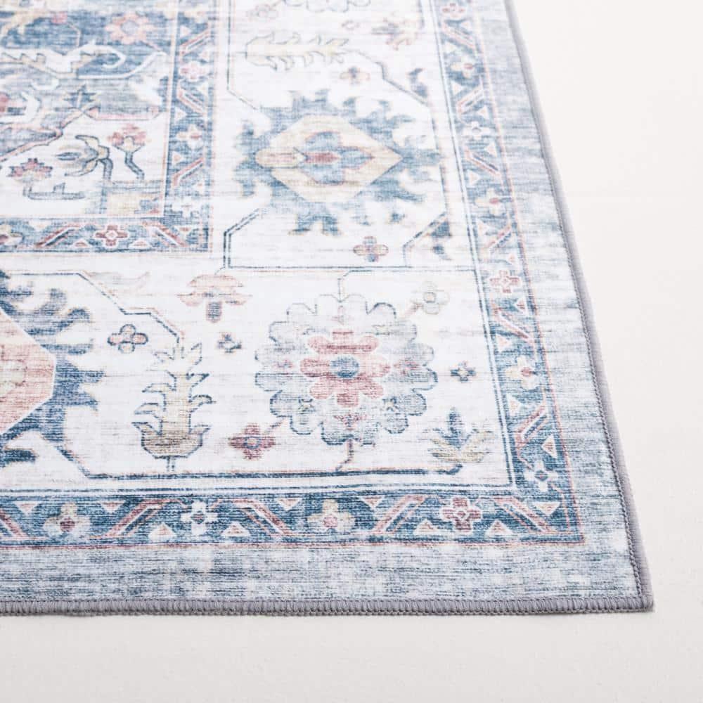 Arizona ARZ517 Power Loomed Machine Washable Area Rug - Light Blue/Ivory - 4'x6' - Safavieh.