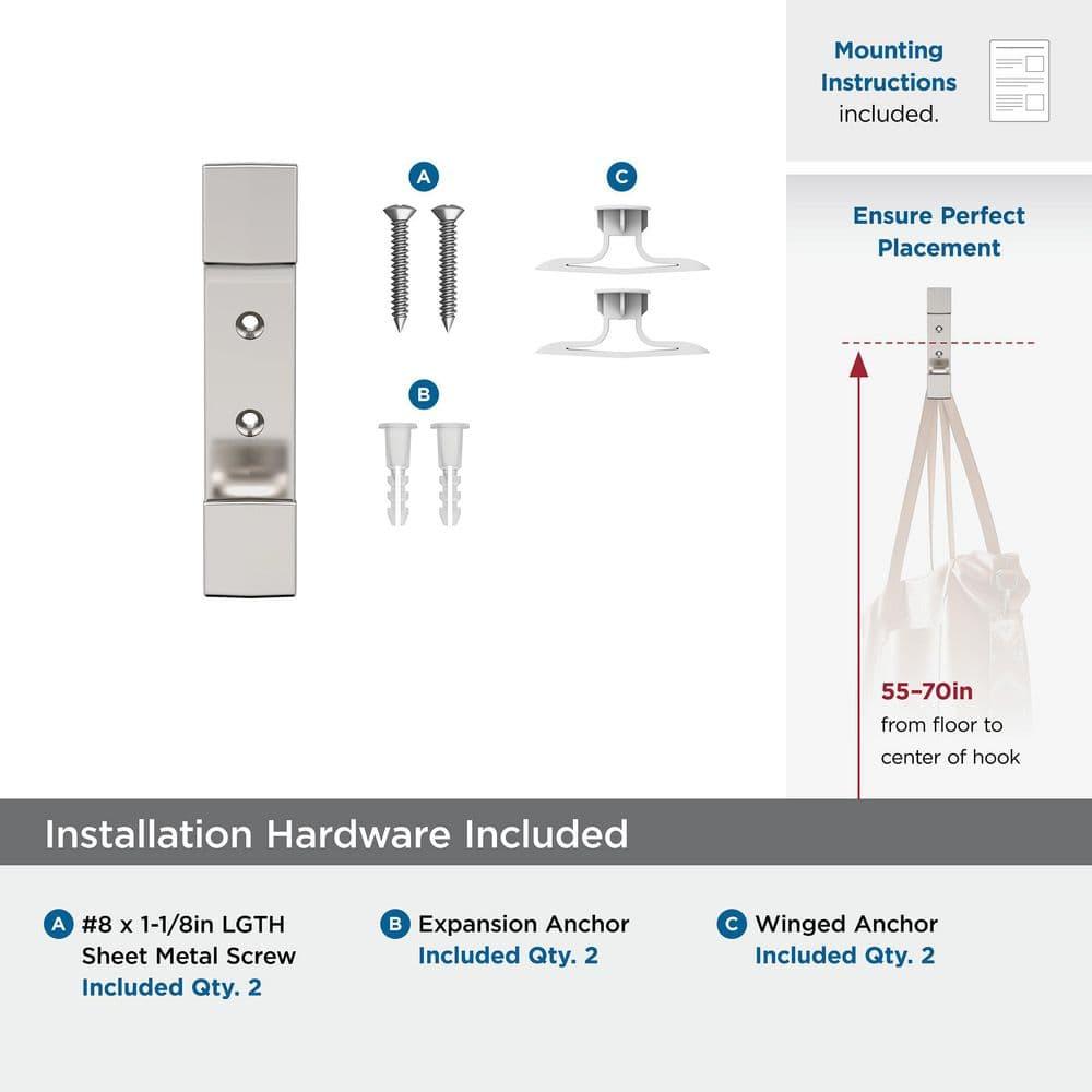 Bray Contemporary Double Prong Decorative Wall Hook