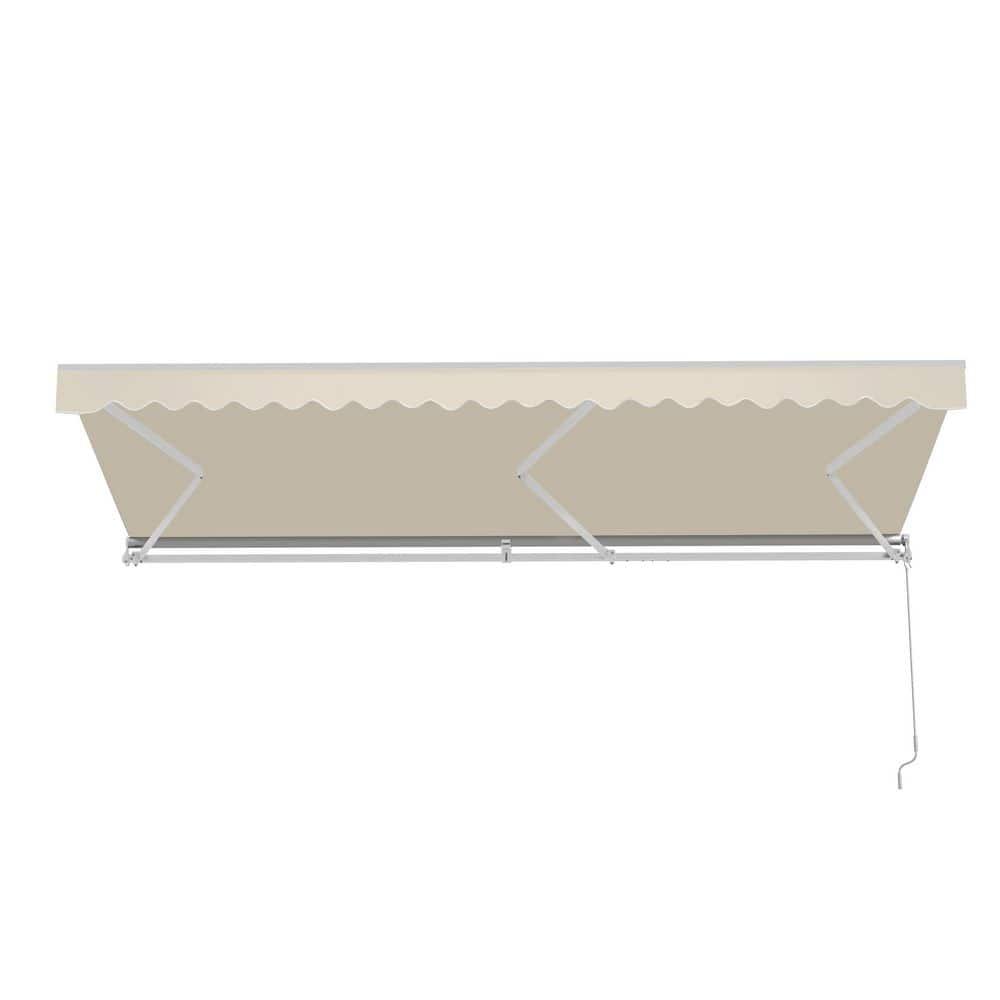 Motorized Retractable White Frame Patio Awning