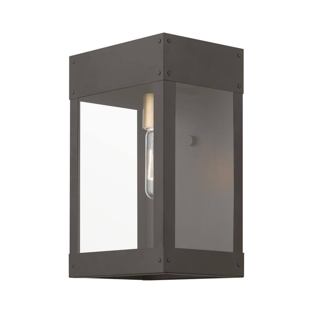 Livex Lighting Barrett 1 - Light Wall Light in  Bronze/Antique Brass