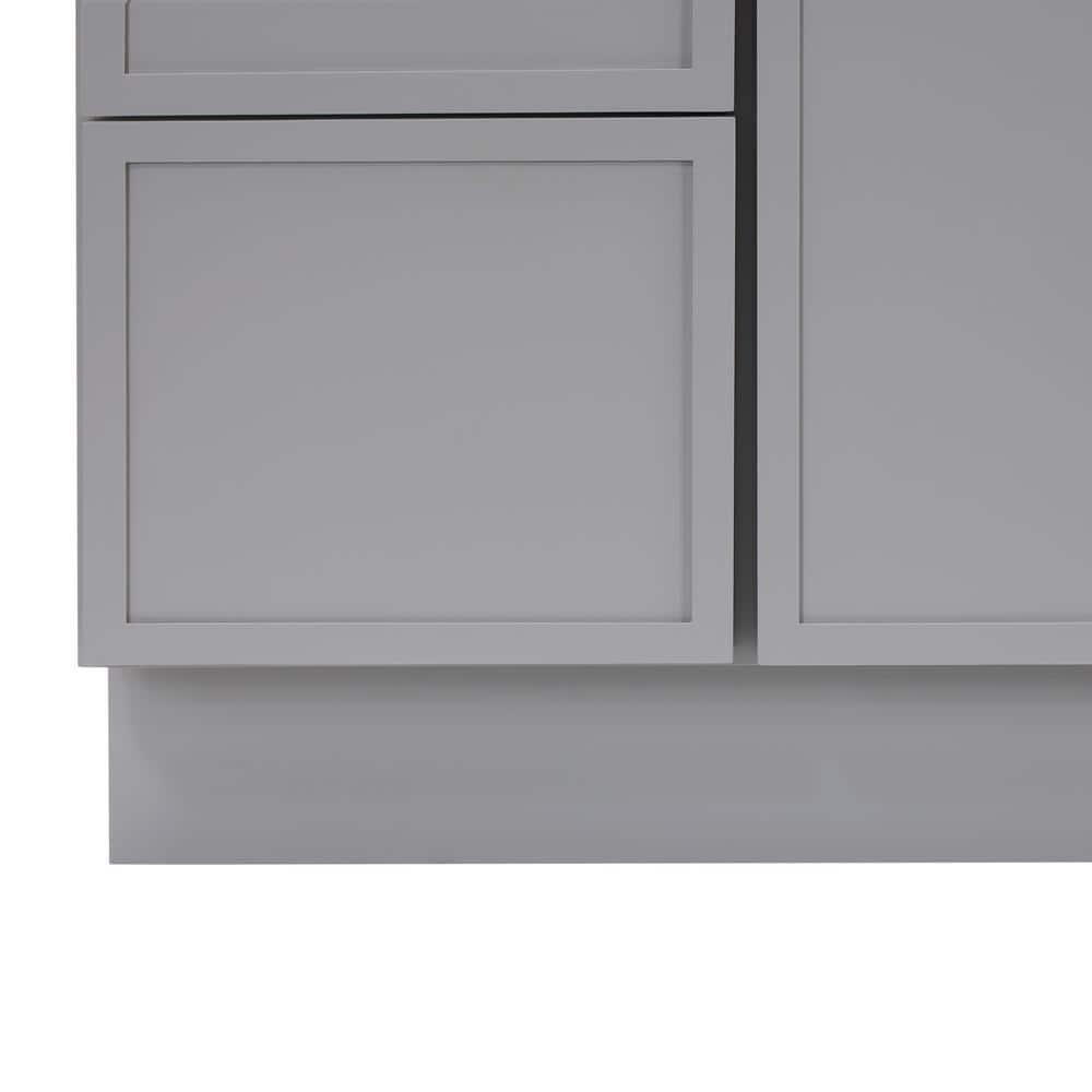 36" W Birch Plywood Freestanding Single Base 2 Drawers Storage Cabinet with Soft Close Door