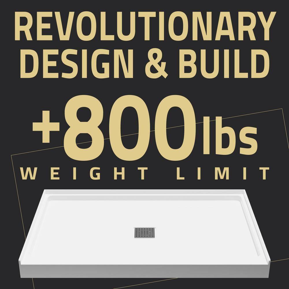 48'' W 32'' D Rectangular Triple Shower Base